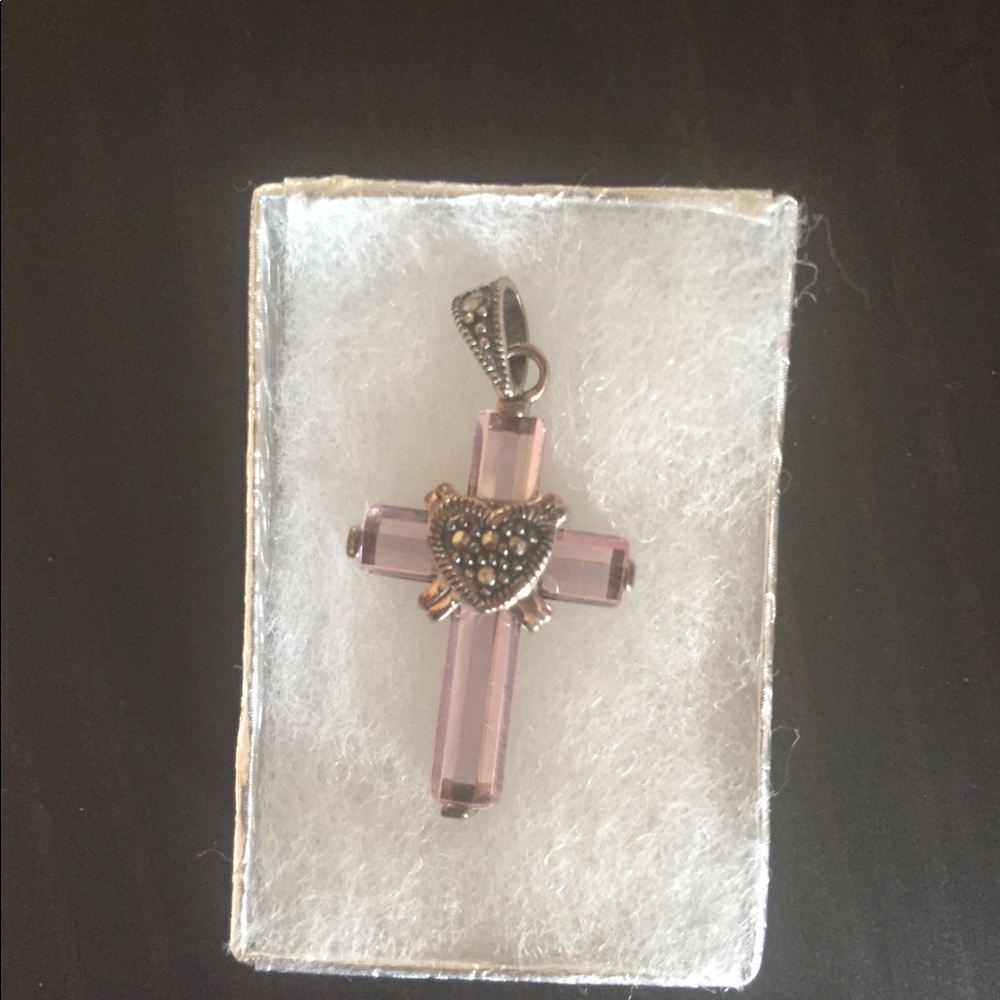 Light Pink Cross Pendant